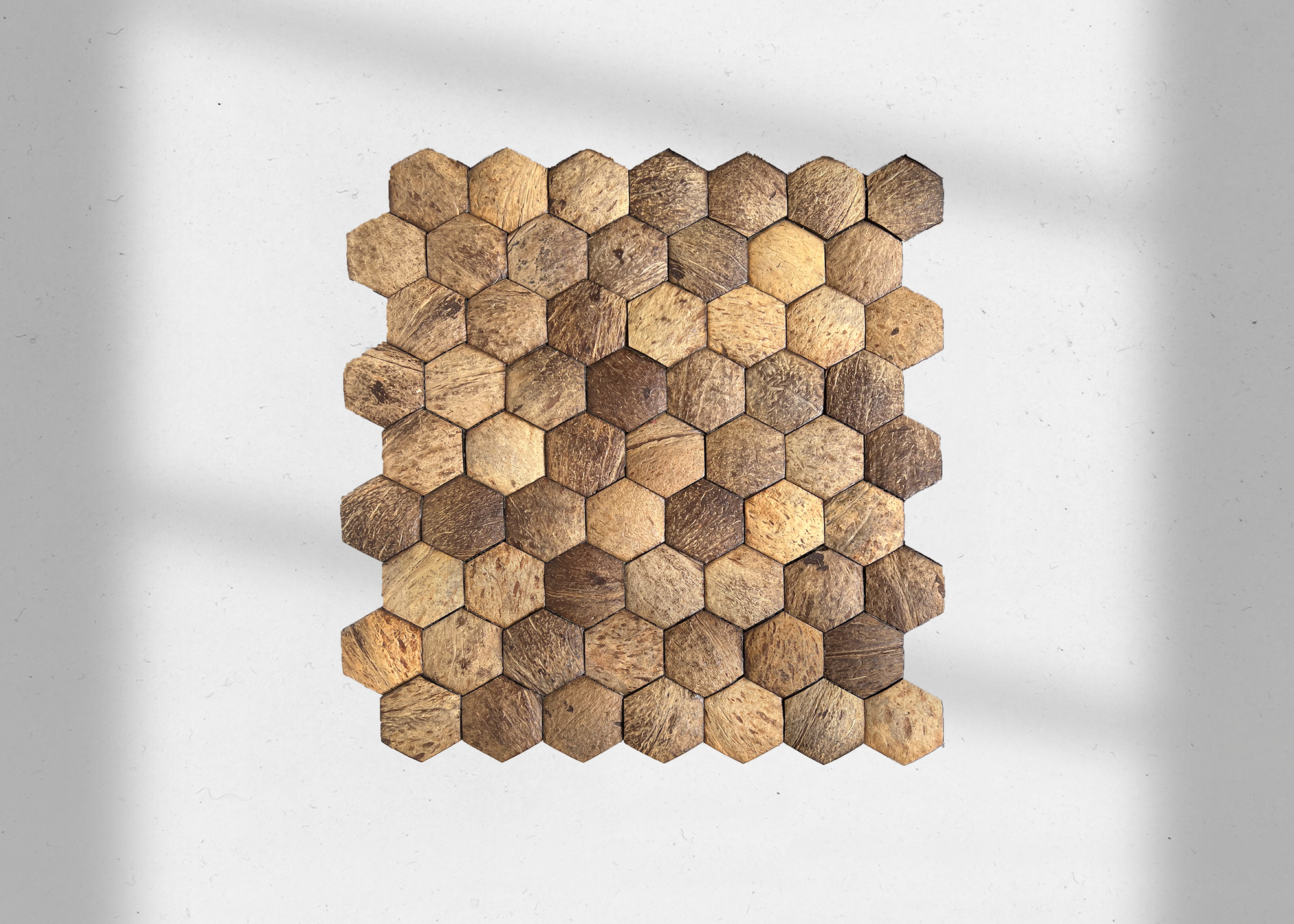 Hex coconut wall cladding